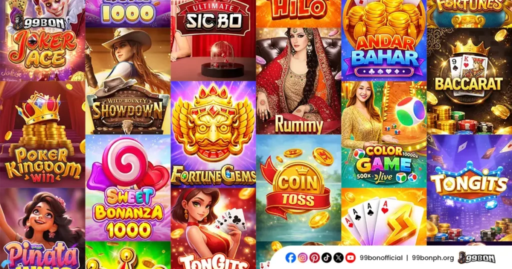 Games Available at 99Bon Casino
